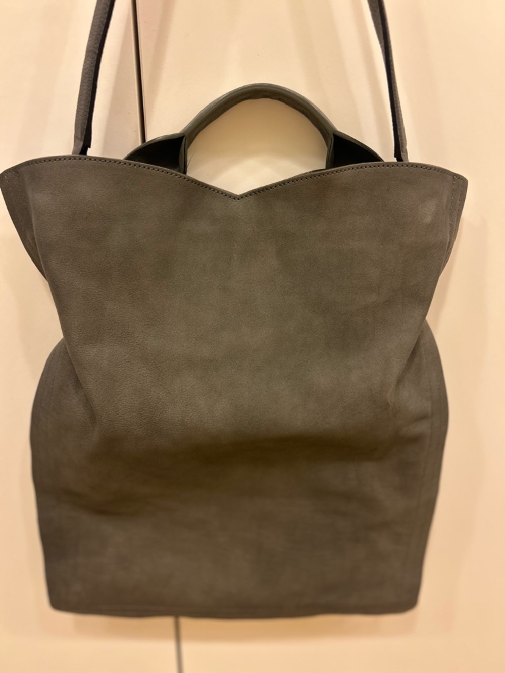 W Gary rare pebbled leather 3 way handbag clutch bag purse great condition